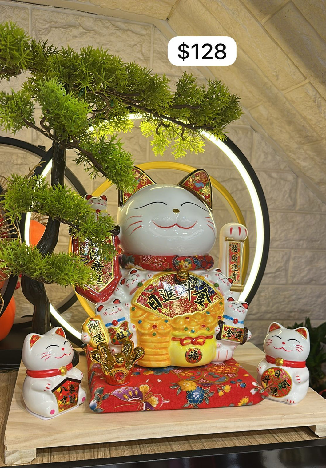 TI CNY Lucky Cat with Ring Light Set