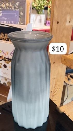 TI CNY Sand Glass Vase Small ( grey, blue & green ) $10