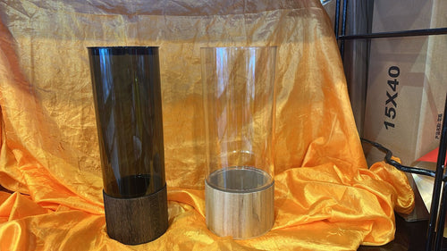 TI CNY 12cm Acrylic Wooden Vase Clear