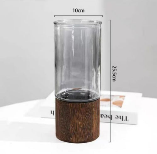 TI CNY 10cm x 25cm Acrylic Wooden Vase Black $18