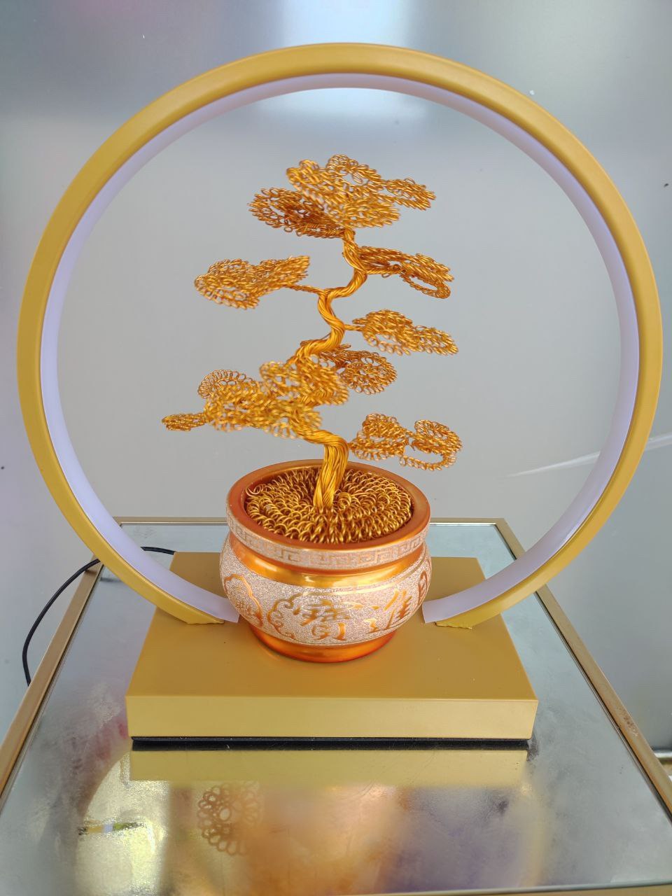 TI CNY GOLD MONEY TREE W RING LIGHT NO LEAVES $96