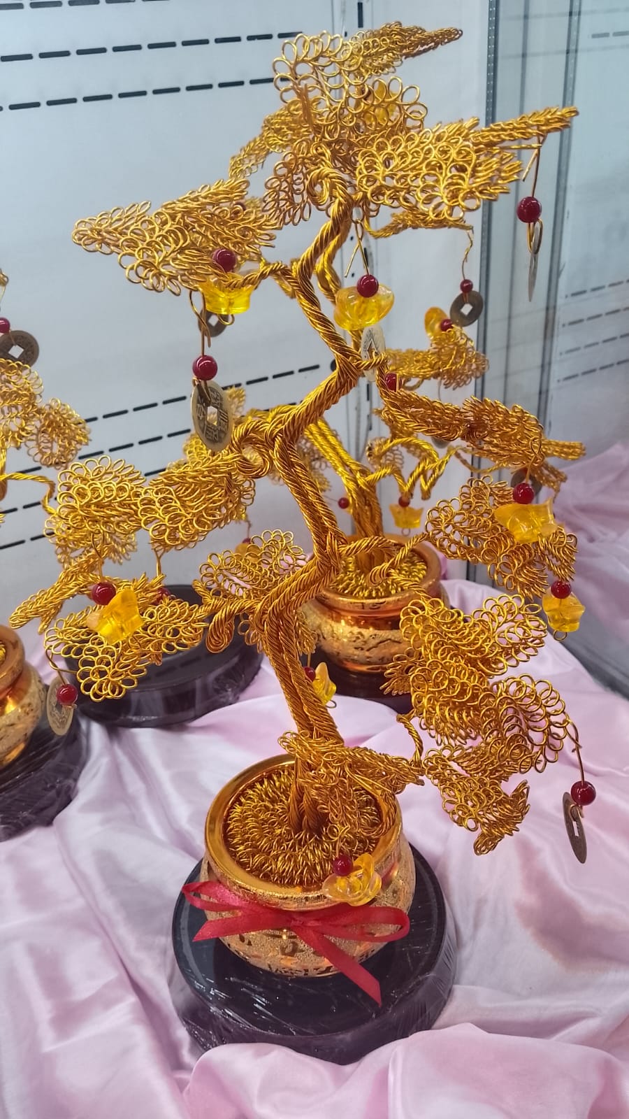 TI CNY Gold Tree With Wooden Plate $68