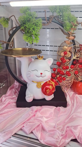 TI CNY Lucky Cat With Golden Plate $28