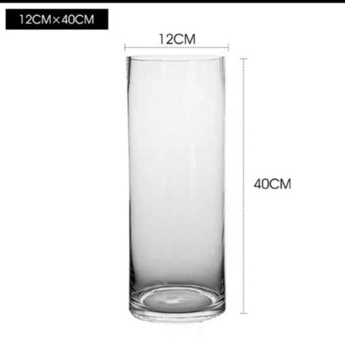 TI CNY Transparent Tall vase 12cmx40cm Vase