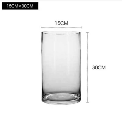 TI CNY Transparent Tall vase 15cmx30cm Vase