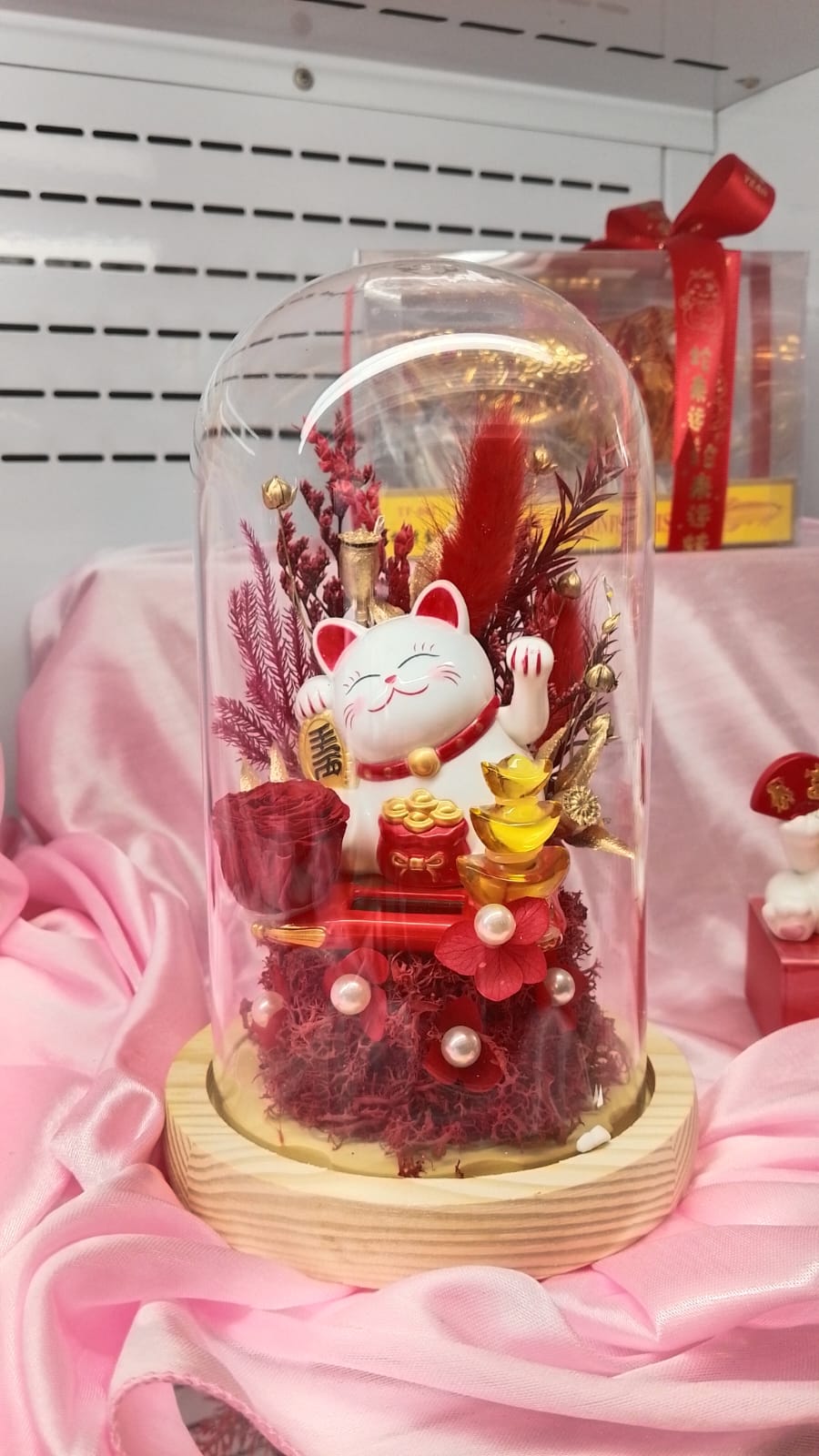 TI CNY  Solar Powered Lucky Cat with lights ( tall ) $88