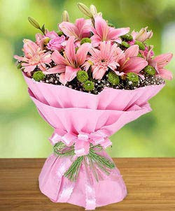 Pink Lily Bouquet