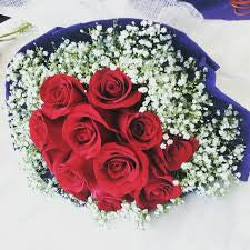 Rose Hand Bouquet 10 stalks