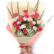 carnation bouquet 17 stalks