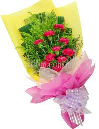 carnation bouquet 12 stalks