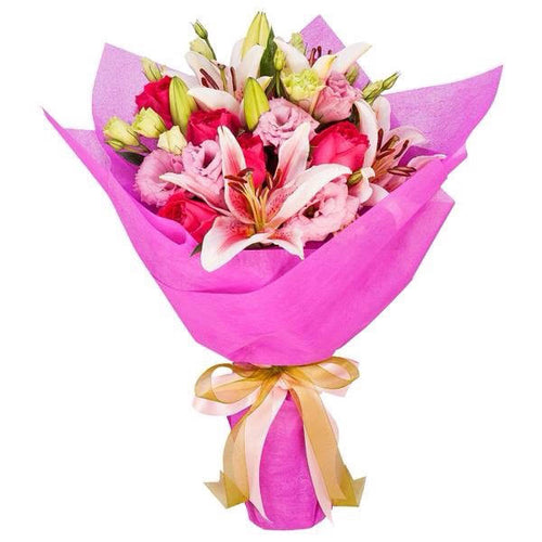 10 Rose 2 Lily Bouquet